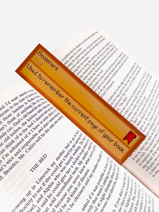 Stardew Valley Bookmark (Orange)